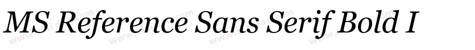 MS Reference Sans Serif Bold Italic字体转换